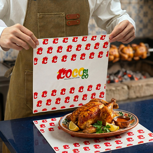 Custom Eco-Friendly Biodegradable Grease Proof Waterproof Food-Grade Disposable Wrapping <b>Paper</b> for Burger Roast Chicken - Product Image 5