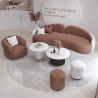 Ensemble de canapés de réception modulaires modernes YXSF-002 en cuir synthétique fabriqué en Chine pour salon et chambre à coucher