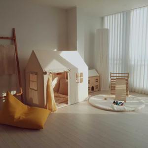 Tente pour enfants en tissu polyester et coton, légère, écologique, pour l'intérieur, petite tente de princesse pour filles - Product Image 5