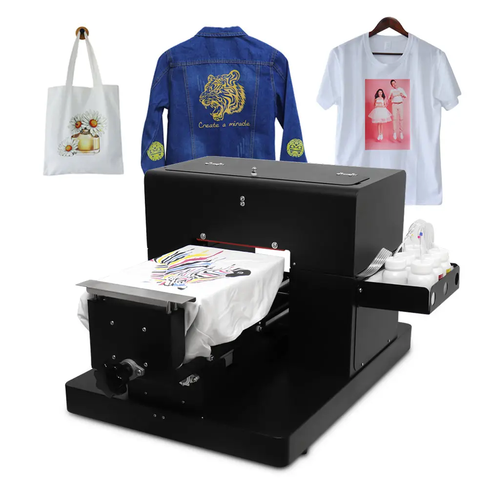 Jetvinner A4 DTG yazıcı kullanımı kolay yazıcı için t-shirt en iyi tişört baskı makinesi