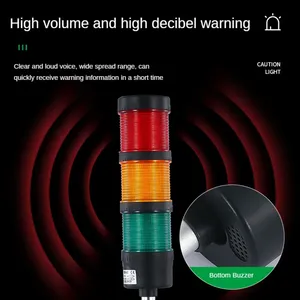 Led cảnh báo ánh sáng nhấp nháy ổn định với buzzer 5 lớp còi báo động chỉ số tín hiệu tháp đèn cho máy bảo vệ an ninh - Product Image 5