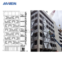 Panneau de façade en aluminium durable de conception moderne 3D pour mur-rideau, pour centre commercial, villa, hôtel, bâtiment extérieur, isolation thermique, imperméable