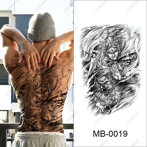 Imperméable Grand <span class=keywords><strong>Dos</strong></span> Complet Poitrine Temporaire Flash Tatouages Cool Hommes et Femmes Poisson Loup Tigre Dragon <span class=keywords><strong>Tatouage</strong></span> Autocollants - Product Image 6
