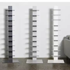 Estantería roja moderna de 10 capas, librería de Metal que ahorra espacio para el hogar, la oficina o la sala de estar, libros de cuentos de fácil acceso - Product Image 4