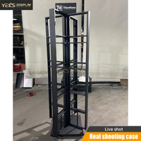 Boya Xxl230 Présentoir à carreaux moyen format, personnalisé, pliable, moderne, vertical, de luxe, en métal, rotatif sur quatre côtés, avec double fente pour cartes