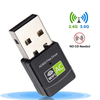 Dongle de antena WiFi de doble banda de 600Mbps, 2,4g, 5GHz, adaptador Wifi USB, adaptador de tarjeta de red inalámbrica, receptor Wifi, controlador gratuito