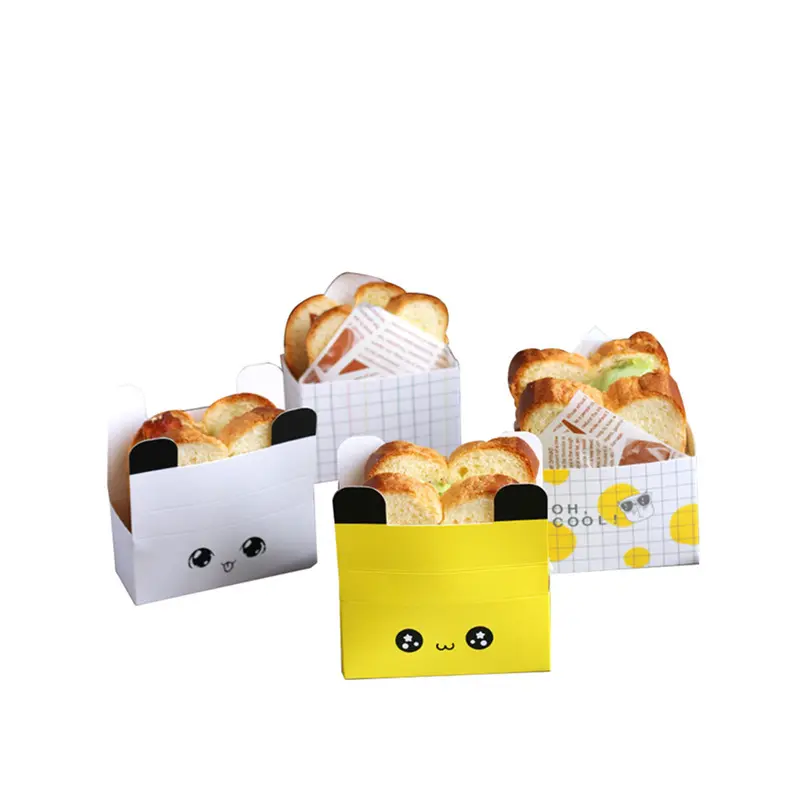 Einweg-Fast-Food-Imbiss mit tragbarer, kunden spezifischer, süßer Papier-Sandwich-Toast box