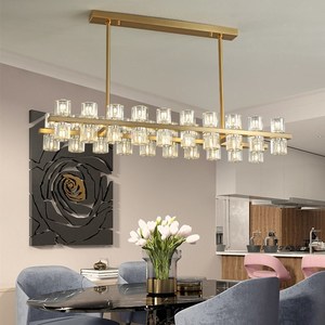 Lámpara Colgante de Cristal de Lujo Nórdico para Dormitorio, Comedor, Lámpara de Araña Moderna 1916, Lámpara de Araña Dorada 1916 - Product Image 3