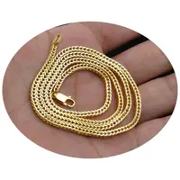 Italian Woven Clavicle Chain, Men der 18K Gold Plated Silver Necklace 925 Sterling Silver Link Chain Necklaces PP Bag/schmuck Box