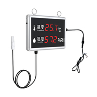 JX-WS-K1 Papan Tampilan Suhu dan Kelembaban Presisi Tinggi RS485 Modbus-RTU Layar LED Besar 12 Inci Monitor Digital Industri