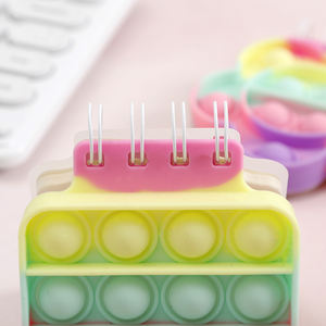 2024 silicona Popper Bubble Fidget colorido espiral Popit Bloc de notas para niños para regalo para aliviar el estrés - Product Image 4