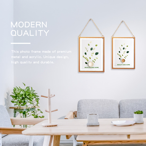 Khung Ảnh Vàng Nổi Hai Mặt Khung Ảnh Trang Trí Nội Thất Bằng Kim Loại Gắn Tường - Product Image 6