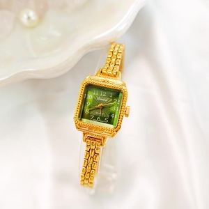 Vintage Petite <span class=keywords><strong>Montre</strong></span> Carrée pour Femmes Ins Style Niche Quartz Japonais et Coréen Mori Style Mini <span class=keywords><strong>Fine</strong></span> Bracelet <span class=keywords><strong>Or</strong></span> <span class=keywords><strong>Montre</strong></span> - Product Image 3