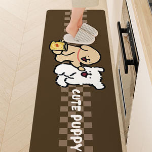 Alfombra de cocina con diseño de cachorro, rectangular, antideslizante, con estampado de animales, alfombra de tela tecnológica para el hogar, cocina, baño, balcón - Product Image 1