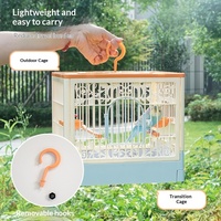 Fournitures pour animaux de compagnie : Cages à oiseaux respirantes en plastique de style français, anti-évasion, pour le bain des perroquets, pour la maison et l'extérieur