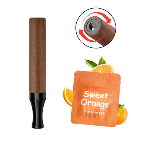 Bijoux d'aromathérapie en bois de rose, rechargeable, avec mèche en coton, huile essentielle fruitée à l'orange douce, inhalateur sans vapeur, stylo pour arrêter de fumer - Product Image 1