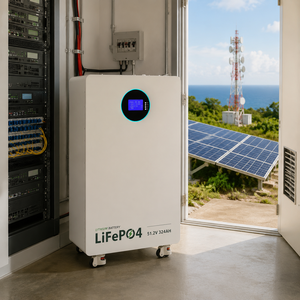 แบตเตอรี่ LiFePO4 แบบตั้งพื้น 16 กิโลวัตต์ชั่วโมง 51.2 โวลต์ 314 แอมป์ชั่วโมง สำหรับเก็บพลังงานแสงอาทิตย์แบบ Deep Cycle สำหรับใช้ในบ้าน - Product Image 1