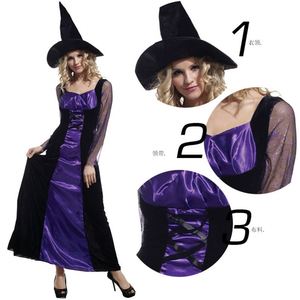 Disfraz de Bruja para Halloween, Vestido de Bruja Mágica para Fiesta de Disfraces, 4ourcostumes - Product Image 4