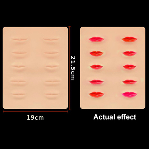 Peau d'entraînement pour microblading TNT <span class=keywords><strong>TATTOO</strong></span>, lèvres épaissies, maquillage permanent, tatouage 3D, silicone souple, plaque en acier de 1,5 mm, 3/5 pièces - Product Image 3