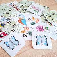 Póster de patrones de pintura de dibujos animados personalizable, papel offset diseñado en fábrica con tarjetas de afirmación de diálogo curativo