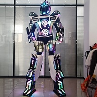 Kostum Robot LED EVA Mega Stilts Guangzhou Enjoyment yang Laris Manis dengan Baterai, Perlengkapan Pertunjukan Acara Dewasa