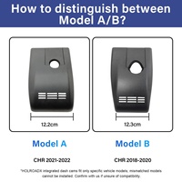 Caméra de tableau de bord double objectif Holroadx avant 4K UHD/arrière 1080P pour C-HR 2018-2022 avec WiFi intégré, contrôle par application, Plug&Play, vision nocturne 1 an