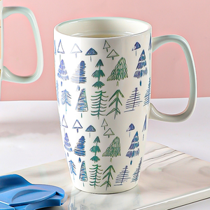Professional New <b>Large</b> Capacity Customizable Coffee Porcelain Mug Heart Tree Design Dishwasher Microwave <b>Safe</b> Reusable Food <b>Safe</b> - Product Image 2