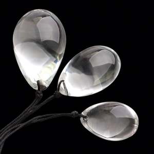 Gran bola de cristal con cuerda Anal Beads Butt Plug Juguetes sexuales Vagina grande <span class=keywords><strong>Bolas</strong></span> <span class=keywords><strong>anales</strong></span> Buttplug Crystal Clear Glass Anus Plugs Juguetes sexuales - Product Image 3