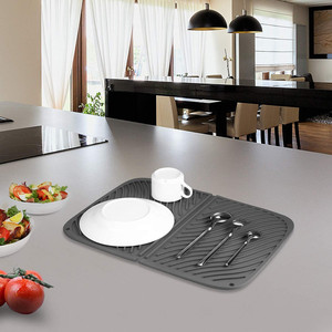 Silicone Drying Mat Dish Draining Shape Cup Mat <b>Heat</b> Resistant and Counter Top Mat for Dishes Counter <b>Pad</b> Customizable - Product Image 1