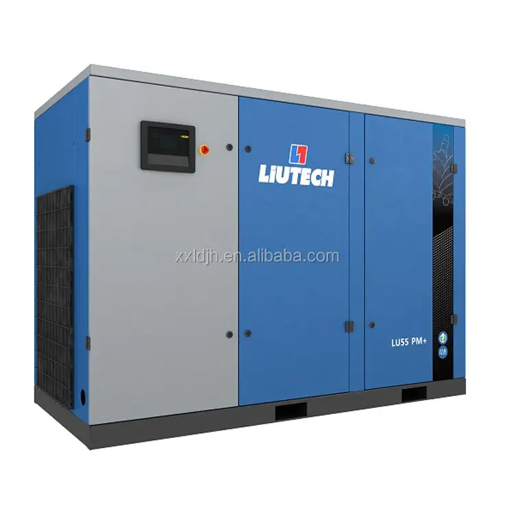 Liutech 78 10 13 bar 30 37 45 55 75 kw 40 50 75100hp工業用固定スパイラルロータリースクリューエアコンプレッサー