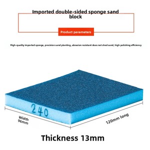 Dual-sử dụng 100mm vừa vuông xốp giấy nhám nhập khẩu xe vẻ đẹp đồ nội thất nhựa ướt/Khô đánh bóng khối hai mặt - Product Image 3