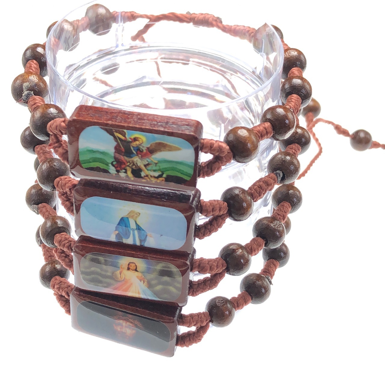 Religious Wood Bracelet