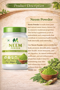 Polvo Puro de Neem, Extracto de Planta, Suplemento Herbal Natural para el Cuidado de la Piel, Inmunidad, Desintoxicación y Bienestar General con Ayurveda - Product Image 4