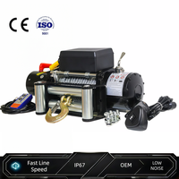 Treuil électrique à frein automatique et antidérapant, résistant aux hautes températures et au froid, 12V 24V DC, 1500kg 20m pour remorque, camion, SUV, tout-terrain