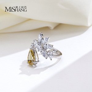 Messi Jewelry MSR-1927 18k Fine Jewelry <b>Rings</b> yellow Diamond <b>Ring</b> - Product Image 3