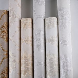 Papier peint 3D marron foncé à grandes fleurs européennes en relief pour chambre à coucher, salon, salle à manger, hôtel, papier peint de <span class=keywords><strong>luxe</strong></span> tridimensionnel - Product Image 6
