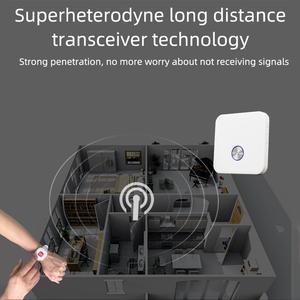 Ce chứng nhận 95dB không thấm nước hoảng loạn nút có thể điều chỉnh dây đeo an toàn báo động cổ tay cho người cao tuổi chăm sóc cá nhân sử dụng cửa điện thoại SOS - Product Image 2