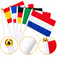 Drapeau portable en gros, personnalisé, en polyester imperméable, mini-drapeau de pays pour les fans de sport et les événements en plein air