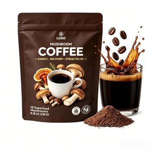 Poudre de café aux champignons de marque privée d'usine – Personnalisation possible – Extrait de Reishi, Shiitake, Morille – Complément stimulant pour la mémoire et l'énergie - Product Image 1