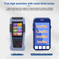 D22 Handheld OTDR 1310/1550nm 80km Optical Time Domain Reflectometer with OPM VFL OLS RJ45 APP 5000mAh