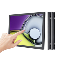 Monitor LCD TFT Industri Cangkang Logam Rasio 4:3 19 " HDMI/VGA/AV/BNC/USB, Speaker Bawaan, Sentuhan Kapasitif Opsional