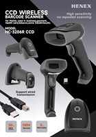Leitor De coegoo Barras Com Fio pemindai kode batang Laser industri lidar pemindai laser CCD kabel pembaca kode batang bebas genggam