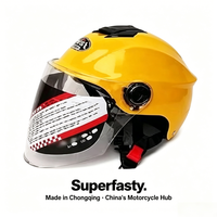 Casque de moto ouvert personnalisé en PP léger et imperméable pour les trajets urbains quotidiens, utilisable en toutes saisons, fabriqué en Chine