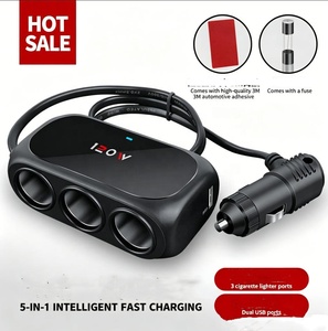 120 ワット車の充電器 3 ソケットシガーライタースプリッター Con Fusible Proteccion 12V/24V 自動電源アダプター車 SUV トラック カミオネタ - Product Image 3
