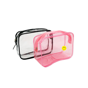 Fashionable Transparent PVC Cosmetic <b>Bag</b> Organizer <b>Pouches</b> Zipper Waterproof Feature Portable Foldable <b>for</b> Daily Outdoor Use - Product Image 3