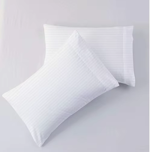Conjunto de Lençóis Brancos Personalizados com LOGO para Hotel de Luxo, 100% Algodão, 400 Fios, Conjunto de Roupa de Cama Listrado - Product Image 5