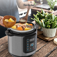 Cuisinière à pression électrique avec cuve intérieure en aluminium 6L Nouvelle cuisinière à pression électrique Coque en acier inoxydable colorée