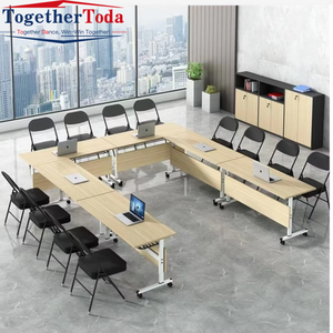 Table de conférence murale en métal, pliable, populaire, mobile, modulaire, réglable, moderne et élégante, pour bureau et lecture/ordinateur, vente en gros - Product Image 4