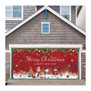 علم معلق جديد بتصميم مخصص للأماكن الخارجية ، حجم كبير ، عيد ميلاد سعيد ، راية باب جراج بشرفة عيد الميلاد من جانب واحد للزينة - Product Image 1