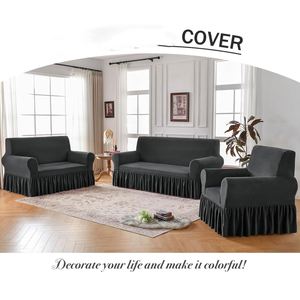 Jacquard Stretchable <b>Sofa</b> <b>Cover</b> European and American Style Floral Pattern with Thickened Skirt <b>Sofa</b> <b>Cover</b> - Product Image 4